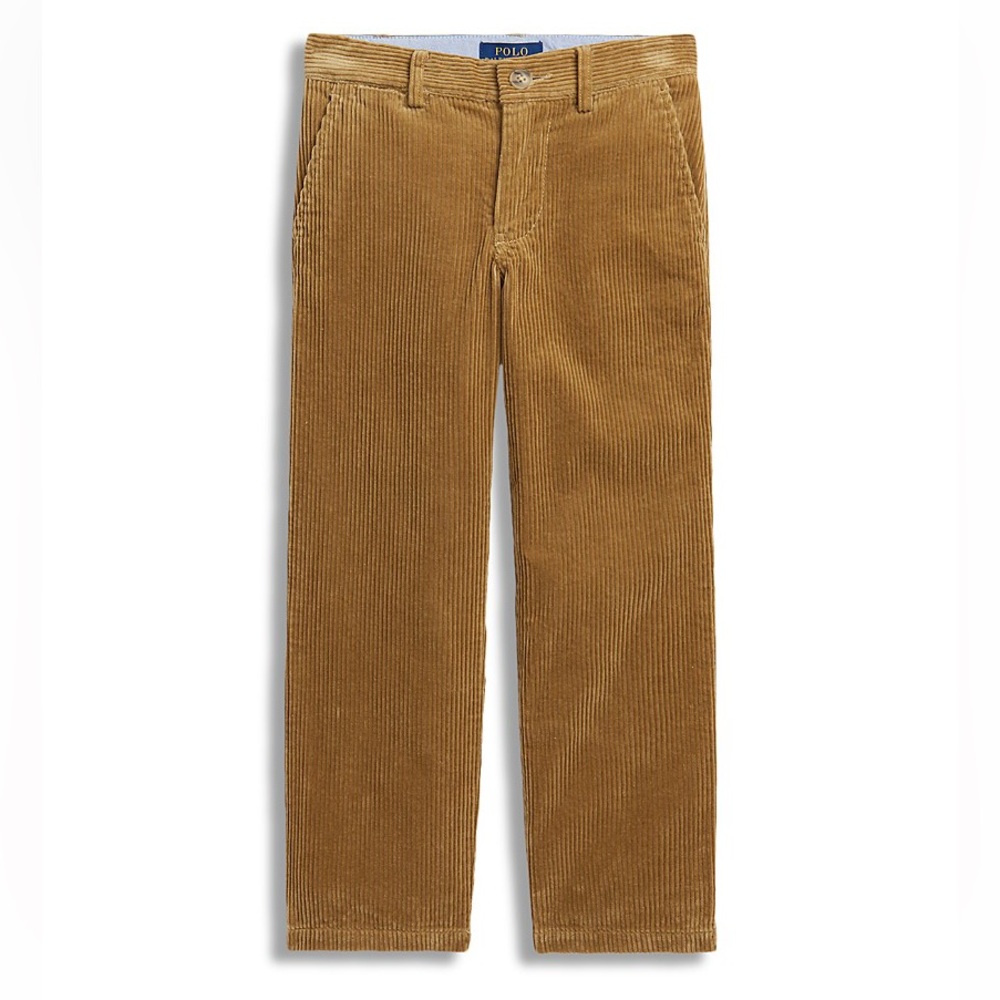 NWT Polo Ralph Lauren‎ Boy’s Wale Bedford Corduroy Pants in Dark Khaki Size 7